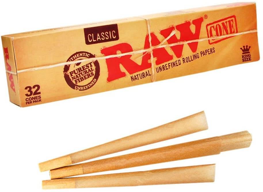 RAW Classic Pre-Rolled Cones | King Size | 32 Pack | Single Pack product image